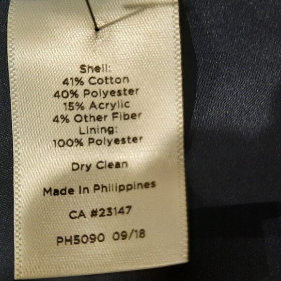 Talbots 4P - Red White Blue Tweed Skirt, Fringe Trim, Silver Buttons - Picture 5 of 5